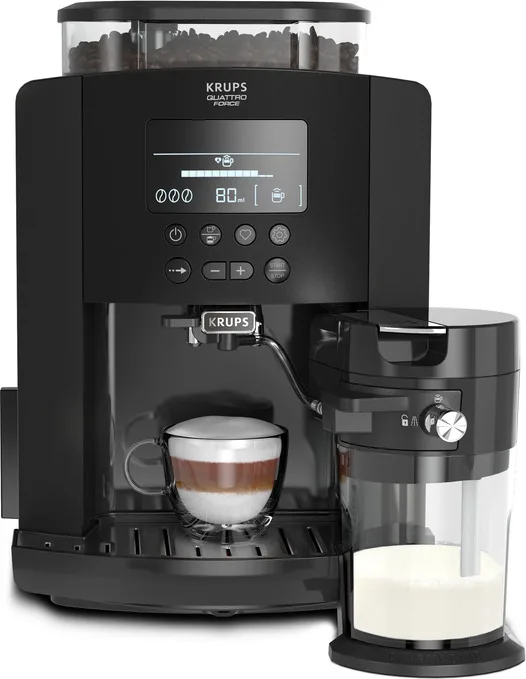 20190709124428_krups_ea819n Krups Arabica Latte Αυτόματη Μηχανή Espresso 1450W Πίεσης 15bar για Cappuccino με Μύλο Άλεσης Μαύρη - Image 1
