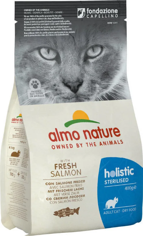 Almo Nature Holistic Ξηρά Τροφή για Ενήλικες Στειρωμένες Γάτες με Σολομό / Ρύζι 2kg - Image 1