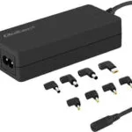 Qoltec Universal Φορτιστής Laptop 65W 18.5V 3.5A με Αποσπώμενο Καλώδιο Τροφοδοσίας και με σετ βυσμάτων (50011)