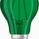 Osram Λάμπα LED 2W 105mm για Ντουί E27 και Σχήμα A60 Πράσινο 136lm 816015