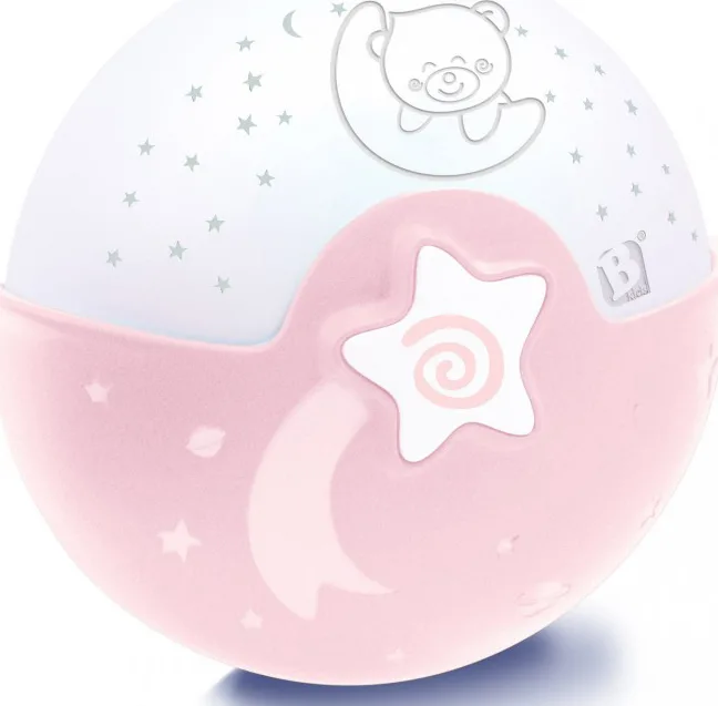 20191112155411_infantino_wom_soothing_light_projector_pink_980_004908_00 Infantino Περιστρεφόμενο Παιδικό Φωτιστικό Projector Wom με Προβολή Αστεριών Ροζ B-980-004908-00 - Image 1