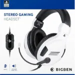 Bigben Interactive Interactive V3.0 Over Ear Gaming Headset με σύνδεση 3.5mm Λευκό