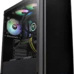 Thermaltake H100 TG Gaming Midi Tower Κουτί Υπολογιστή με Πλαϊνό Παράθυρο Μαύρο