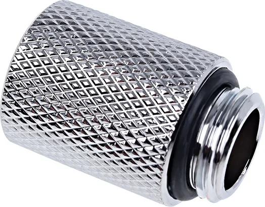 Alphacool Icicle Extension 20mm G1 / 4 AG on G1 / 4 IG Chrome - Image 1