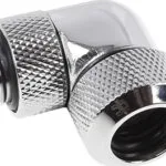 Alphacool Icicle 13mm HardTube Screw Cap 90 Degree Rotatable G1 / 4 Chrome