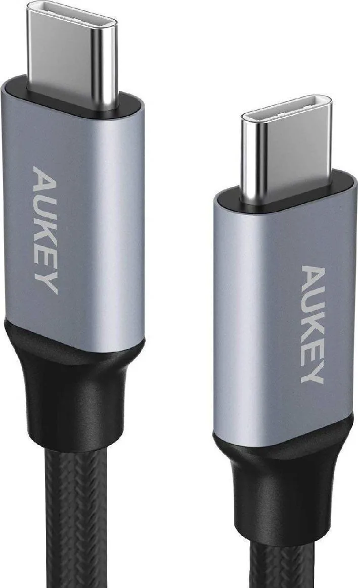 Aukey Braided USB 2.0 Cable USB-C male - USB-C 60W Μαύρο 2m (CB-CD6) - Image 1