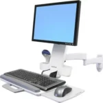Ergotron 200 Series Επιτοίχια Βάση Οθόνης έως 24" με Βραχίονα Λευκή