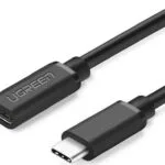 Ugreen USB 3.1 Cable USB-C male - USB-C female 60W Μαύρο 0.5m (40574)