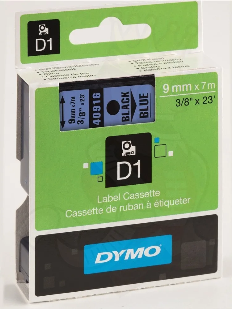 20200410132252_dymo_40916_s0720710_7000mm_x_95411313409162mm_1tmch Dymo 40916 Ταινία Ετικετογράφου 7m x 9mm σε Μπλε Χρώμα S0720710 - Image 1