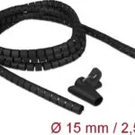 DeLock Σπιράλ Καλωδίων 15mm 2.5m Μαύρο 1τμχ