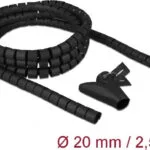 DeLock Σπιράλ Καλωδίων 20mm 2.5m Μαύρο 1τμχ