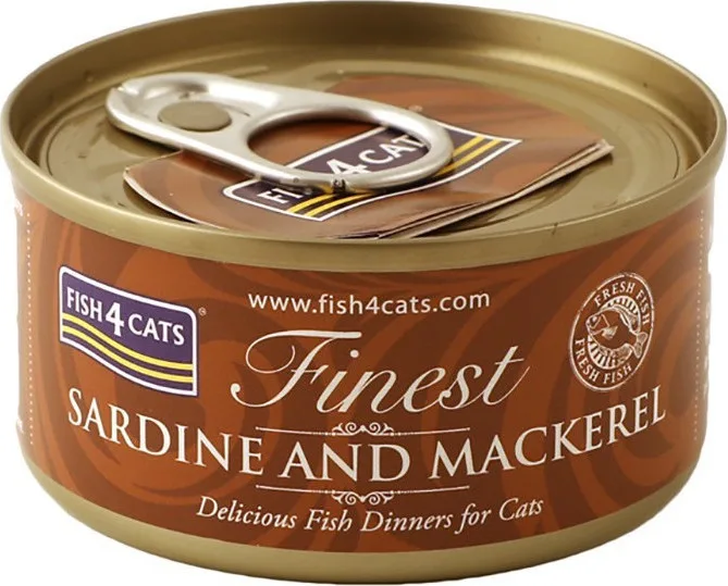 20200504102325_fish4cats_finest_sardela_70gr Fish4Cats Finest Υγρή Τροφή για Ενήλικες Γάτες σε Κονσέρβα με Σαρδέλα και Σκουμπρί χωρίς Γλουτένη 70gr CSW701 - Image 1