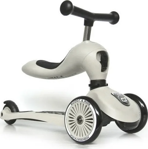 20200515175645_scoot_ride_highwaykick_1_ash Scoot & Ride Παιδικό Πατίνι Highwaykick 1 Τρίτροχο με Κάθισμα για 1-5 Ετών Γκρι 96268 - Image 1