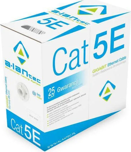 A-LAN U/UTP Cat.5e Καλώδιο Δικτύου Ethernet χωρίς ακροδέκτες 305m Λευκό 1τμχ KIU5LINKA305 - Image 1