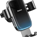 Baseus Glaze Gravity Βάση Κινητού Αυτοκινήτου 4" - 6.5" με Ρυθμιζόμενα Άγκιστρα Μαύρη SUYL-LG01