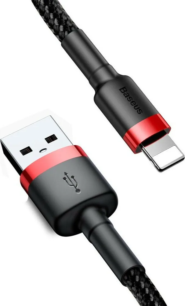Baseus Cafule Braided USB to Lightning Cable Κόκκινο 3m (CALKLF-R91) - Image 1