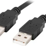 Lanberg USB 2.0 Cable USB-A male - USB-A male Μαύρο 1.0m (CA-USBA-20CU-0010-BK)