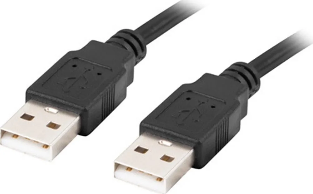 Lanberg USB 2.0 Cable USB-A male - USB-A male Μαύρο 1.0m (CA-USBA-20CU-0010-BK) - Image 1