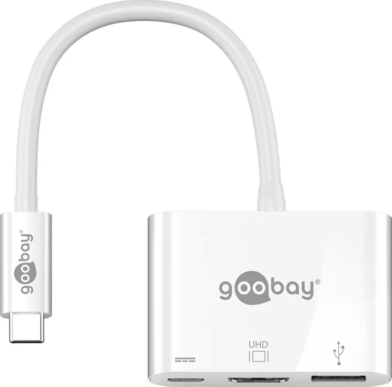 Goobay USB-C Docking Station με HDMI 4K PD Λευκό (62104) - Image 1