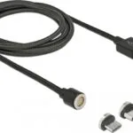 DeLock Braided / Magnetic USB to Type-C / micro USB Cable 2.4A Μαύρο 1.1m (85723)