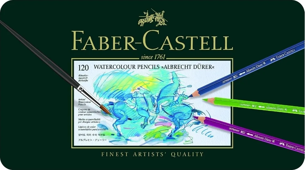 20200819105223_faber_castell_watercolour_pencils_albrecht_d_rer_se_metalliki_kasetina_117524_24tmch Faber-Castell Watercolour Pencils Albrecht Dürer Ξυλομπογιές Σετ 24 χρώματα 117524 - Image 1