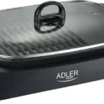 Adler AD-6610 Επιτραπέζια Ηλεκτρική Ψησταριά Σχάρας και Λείας Πλάκας 3000W με Καπάκι και Ρυθμιζόμενο Θερμοστάτη 40x30εκ. AD 6610