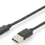 Digitus Regular USB 2.0 Cable USB-C male - USB-A male Μαύρο 3m (AK-300148-030-S)