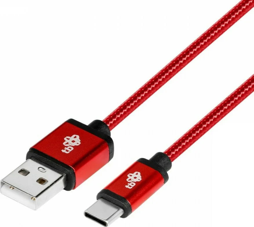 20200907125809_tb_energy_braided_usb_2_0_cable_usb_c_male_usb_a_male_kokkino_1_5m_aktbxkucsba150m Tb Energy Braided USB 2.0 Cable USB-C male - USB-A Κόκκινο 1.5m (AKTBXKUCSBA150M) - Image 1