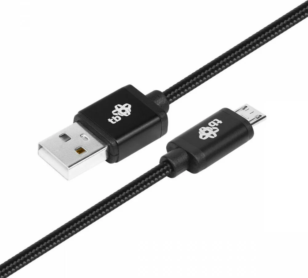 Tb Energy Braided USB 2.0 to micro USB Cable Μαύρο 1.5m (AKTBXKU2SBA150B) - Image 1