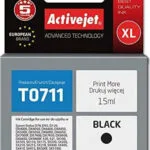 Active Jet Συμβατό Μελάνι Εκτυπωτή InkJet Epson T0711/T0891 15ml Μαύρο