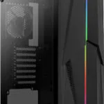 Aerocool Mecha v1 Gaming Midi Tower Κουτί Υπολογιστή με Πλαϊνό Παράθυρο και RGB Φωτισμό Μαύρο
