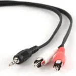 Cablexpert Καλώδιο 3.5mm male - RCA male Μαύρο 2.5m (CCA-458-2.5M)