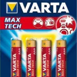 Varta Max Tech Αλκαλικές Μπαταρίες AAA 1.5V 4τμχ 04703110404