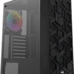 Aerocool Hive FRGB v3 Gaming Midi Tower Κουτί Υπολογιστή με Πλαϊνό Παράθυρο Μαύρο