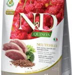 Farmina N&D Quinoa Neutered Mini 2.5kg Ξηρά Τροφή χωρίς Σιτηρά & Γλουτένη για Ενήλικους Στειρωμένους Σκύλους Μικρόσωμων Φυλών με Πάπια