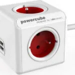 Allocacoc Extended PowerCube 4 Θέσεων με 2 USB-A και Καλώδιο 1.5m 2402RD/FREUPC