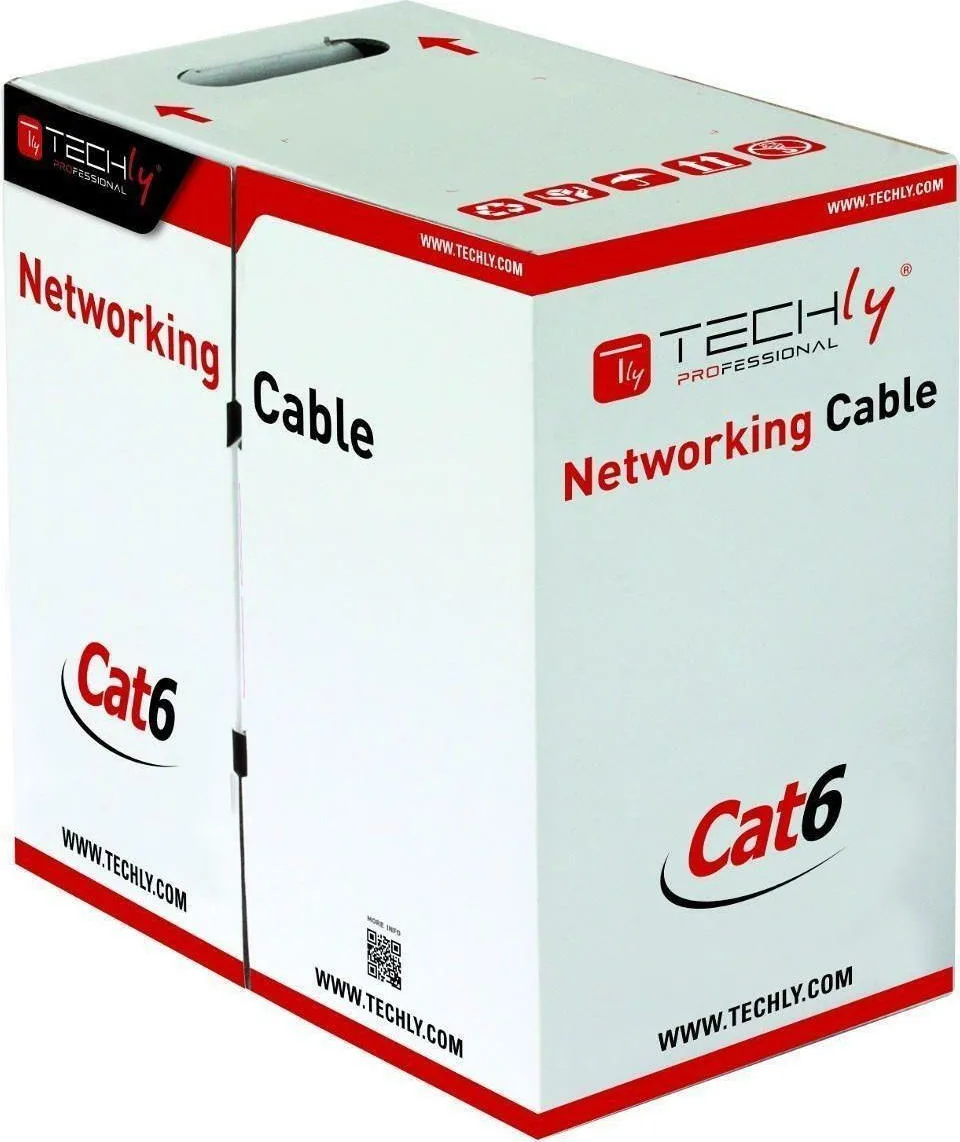 Techly U/UTP Cat.6 Καλώδιο Δικτύου Ethernet χωρίς ακροδέκτες 305m Γκρι 1τμχ ITP6-CCA-305-GY - Image 1