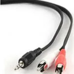 Cablexpert Καλώδιο 3.5mm male - RCA male Μαύρο 1.5m (CCA-458)