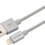 Nevox Braided USB to Lightning Cable Ασημί 1m (1528)