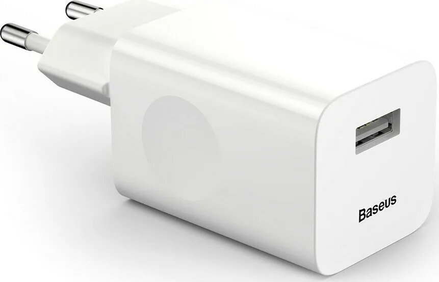 Baseus Φορτιστής Χωρίς Καλώδιο με Θύρα USB-A 24W Quick Charge 3.0 Λευκός (CCALL-BX02) - Image 1