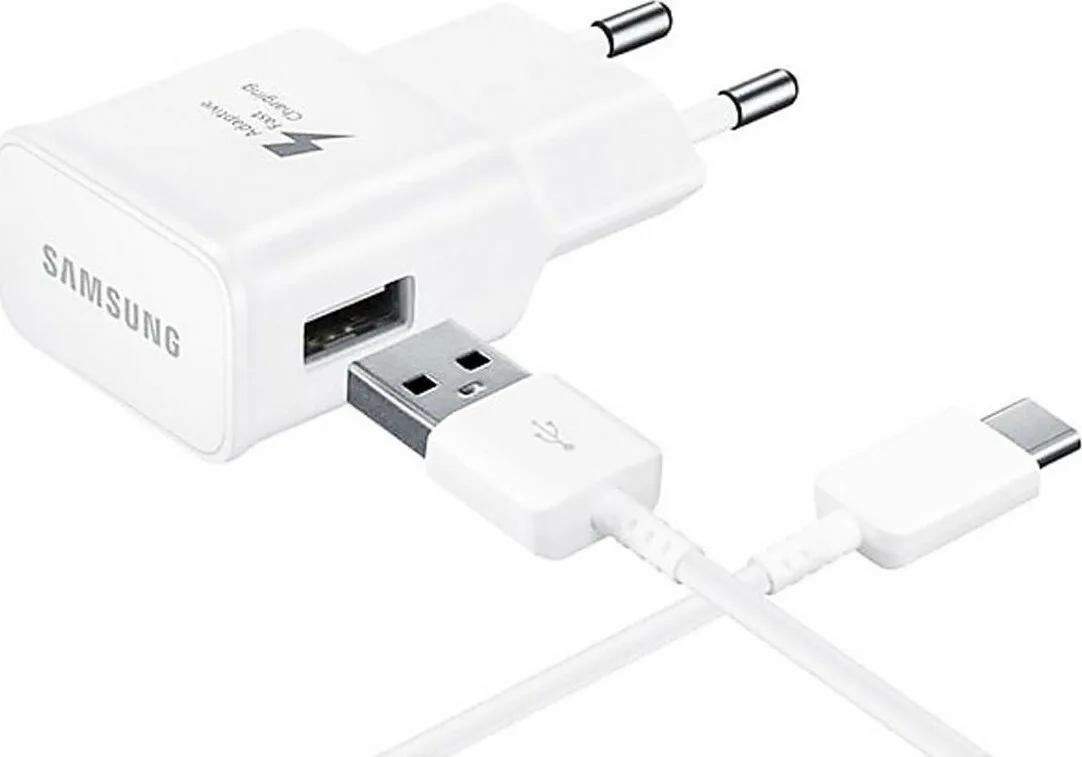 Samsung Φορτιστής με Θύρα USB-A και Καλώδιο USB-C 15W Λευκός (EP-TA20EWE+EP-DN930CWE Retail) - Image 1