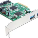 DeLock Κάρτα PCIe σε 2 εσωτερικές θύρες SATA III και 2 εξωτερικές θύρες USB 3.0 (89359)