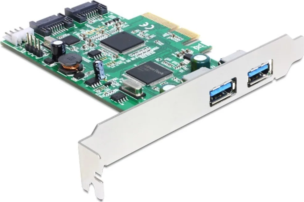 DeLock Κάρτα PCIe σε 2 εσωτερικές θύρες SATA III και 2 εξωτερικές θύρες USB 3.0 (89359) - Image 1