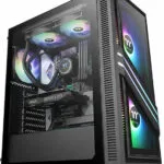 Thermaltake Versa T35 TG RGB Gaming Midi Tower Κουτί Υπολογιστή με Πλαϊνό Παράθυρο Μαύρο