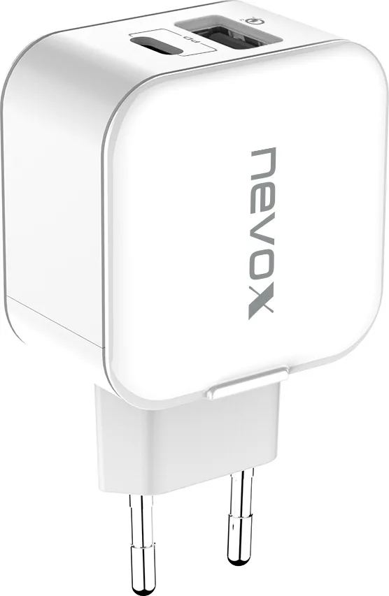 Nevox Φορτιστής Χωρίς Καλώδιο με Θύρα USB-A και Θύρα USB-C 18W Power Delivery / Quick Charge 3.0 Λευκός (HC-1760) - Image 1
