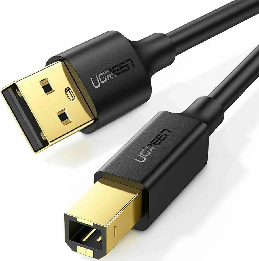 Ugreen USB 2.0 Cable USB-A male - USB-B male Μαύρο 3m 10351 - Image 1