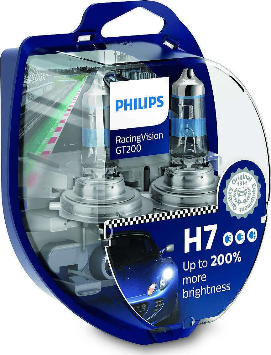 20201120160704_philips_h7_racing_vision_gt200_12v_55w_2tmch Philips Λάμπες Αυτοκινήτου RacingVision GT200 H7 Αλογόνου 3600K Θερμό Λευκό 12V 55W 2τμχ 12972RGTS2 - Image 1