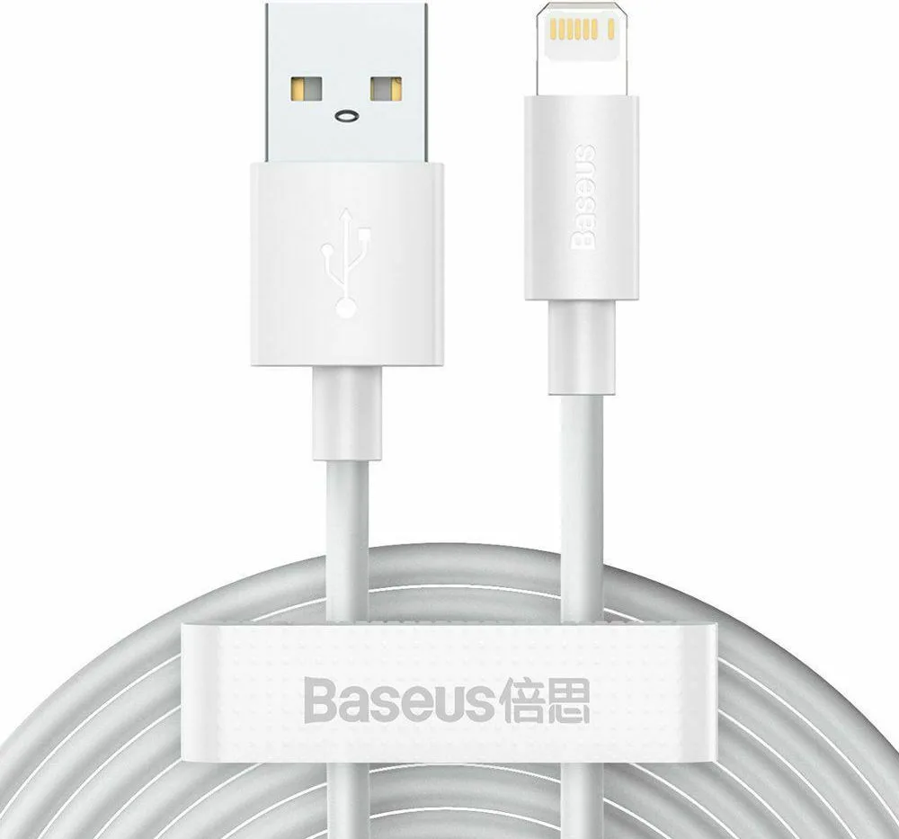 Baseus Wisdom Regular USB to Lightning Cable Λευκό 1.5m - Image 1