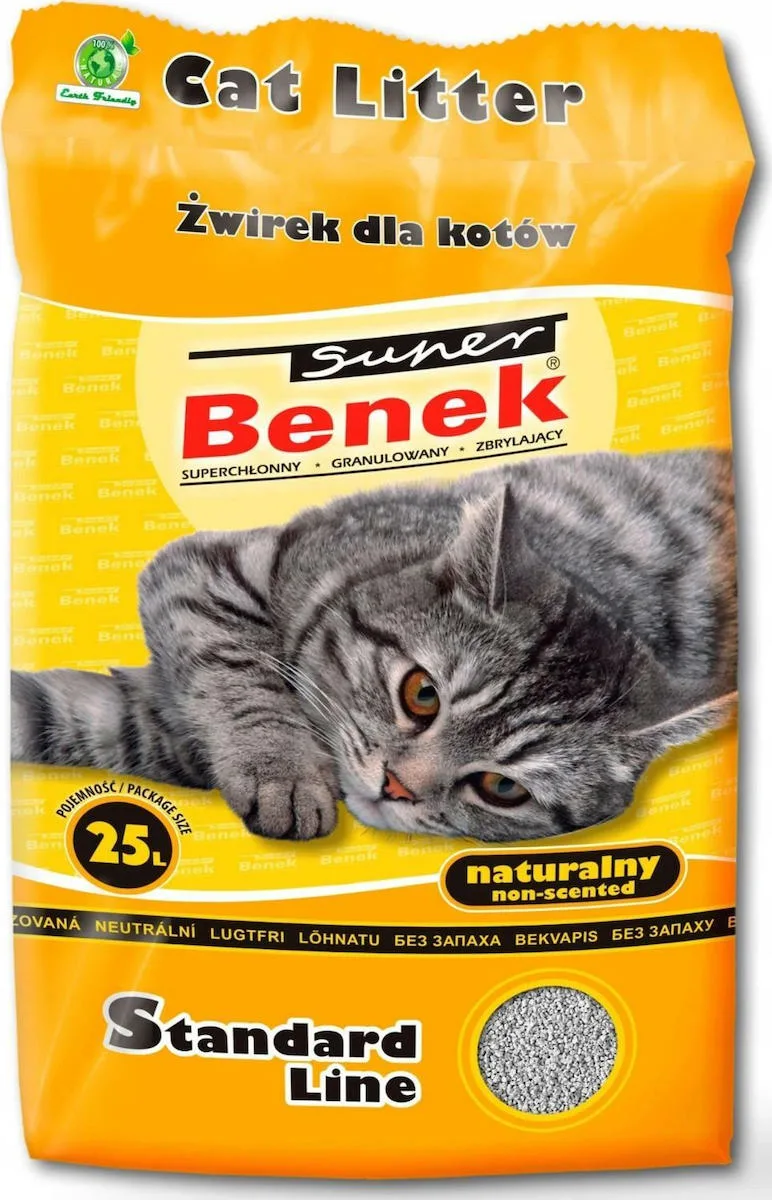 20201125175358_super_benek_natural_non_scented_25lt Super Benek Super Benek Άμμος Γάτας Μπετονίτης 25lt - Image 1