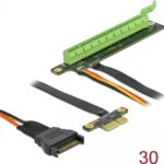 DeLock Riser Card PCI Express x1 to x16 with flexible cable 30 cm